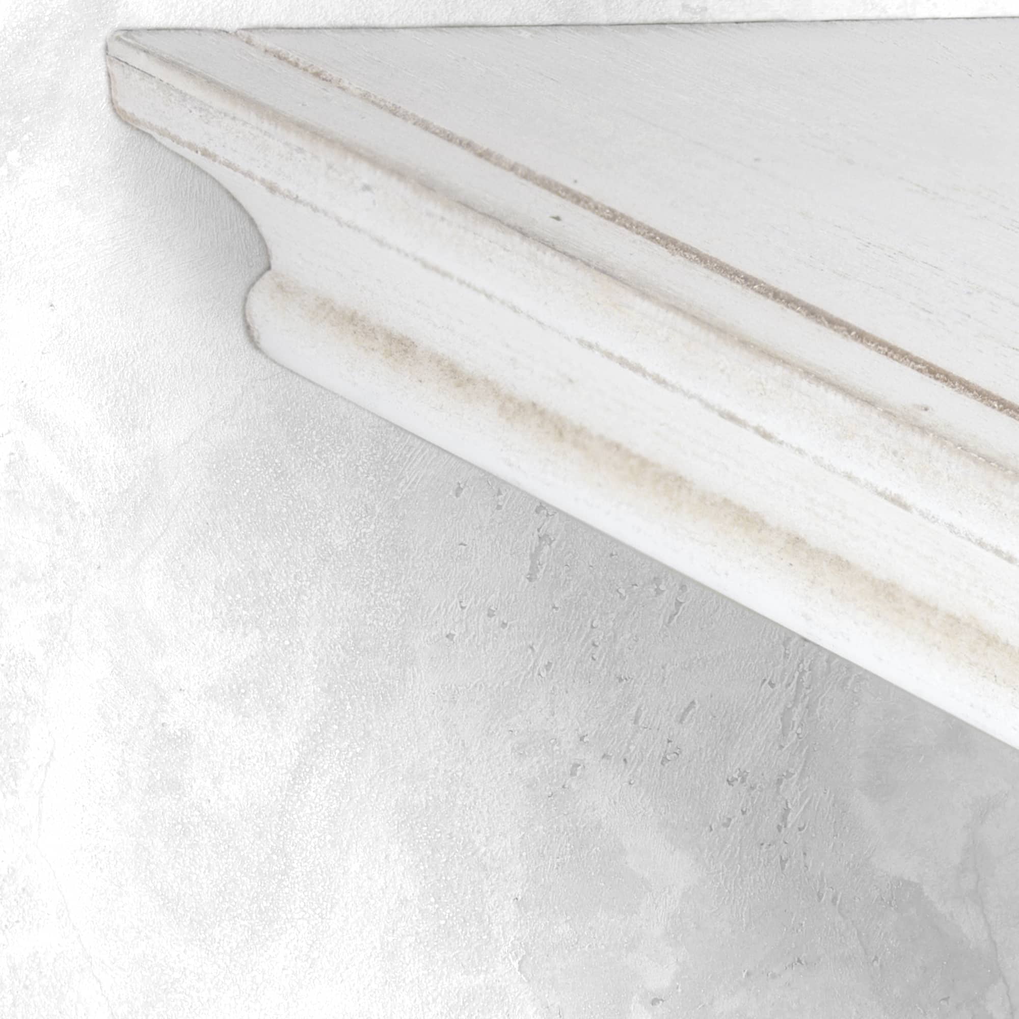 White Floating Beveled Corner Shelves Set